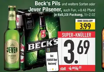 Edeka Beck's pils Angebot