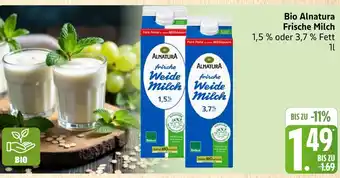 Marktkauf Alnatura frische weidemilch 1,5 % Angebot