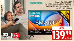 Marktkauf Hisense smart-tv 32e4qt Angebot