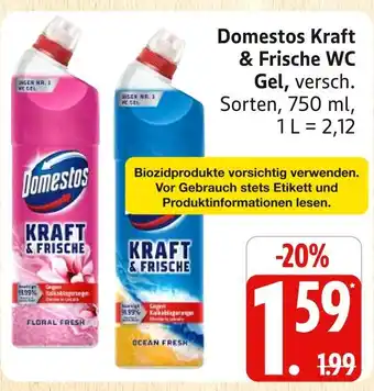 Marktkauf Domestos kraft & frische wc gel floral fresh Angebot