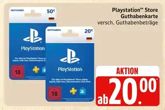 Marktkauf Playstation store guthabenkarte 50€ Angebot