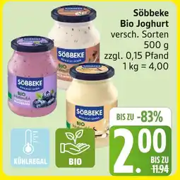 Marktkauf Söbbeke bio joghurt blaubeere Angebot