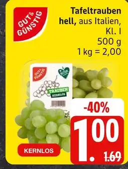 Edeka Gut & günstig tafeltrauben hell Angebot
