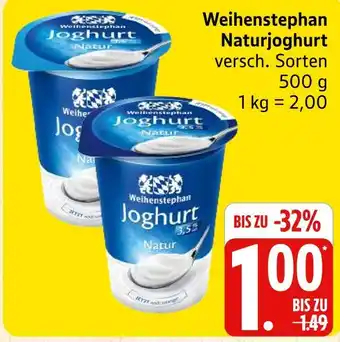 Marktkauf Weihenstephan naturjoghurt Angebot