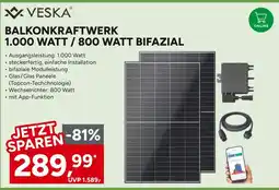 Marktkauf Veska balkonkraftwerk 1.000 watt / 800 watt bifazial Angebot