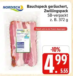 Marktkauf Nordisch bauchspeck geräuchert, zwillingspack Angebot