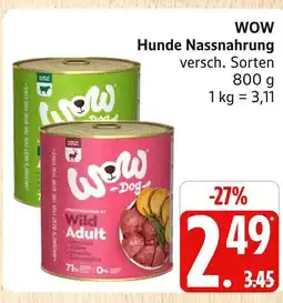 Marktkauf Wow hunde nassnahrung wild adult Angebot