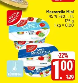 Marktkauf Gut & günstig mozzarella mini Angebot