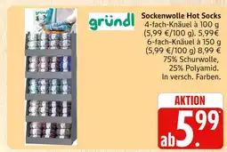 Marktkauf Gründl sockenwolle hot socks 4-fach-knäuel Angebot