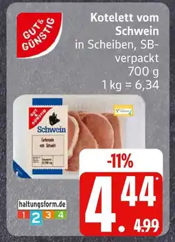 Edeka Gut & günstig kotelett vom schwein Angebot