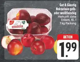 E-Center Gut & günstig nektarinen gelb- oder weißfleischig Angebot