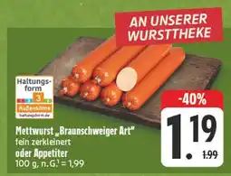 E-Center Mettwurst „braunschweiger art“ Angebot