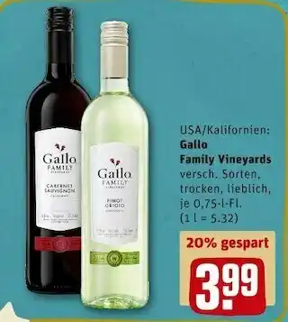 REWE Gallo family wein Angebot