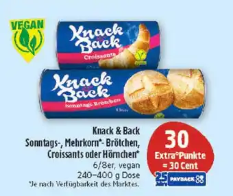 Marktkauf Knack & back sonntags-, mehrkorn- brötchen, croissants oder hörnchen Angebot