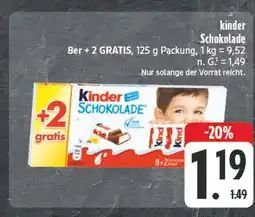 E-Center Kinder schokolade Angebot