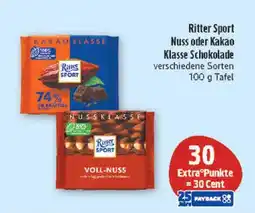 Marktkauf Ritter sport nuss oder kakao klasse schokolade Angebot