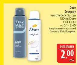 Marktkauf Dove deospray Angebot