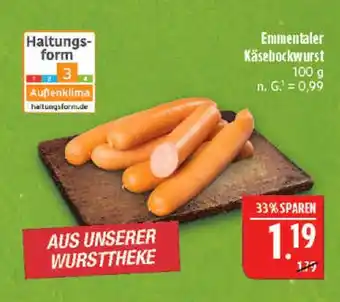 Marktkauf Emmentaler käsebockwurst Angebot