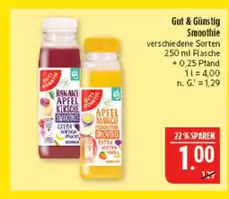 Marktkauf Gut & günstig banane apfel kirsche smoothie Angebot