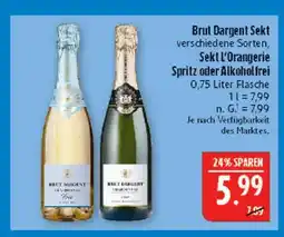 Marktkauf Brut dargent sekt l'orangerie spritz Angebot