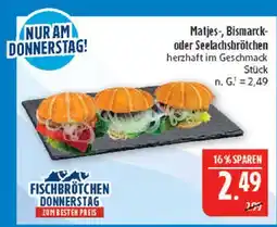 Marktkauf Matjes-, bismarck- oder seelachsbrötchen Angebot