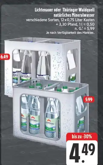 E-Center Lichtenauer natürliches mineralwasser Angebot