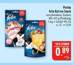 Marktkauf Purina felix katzen-snack crispies Angebot