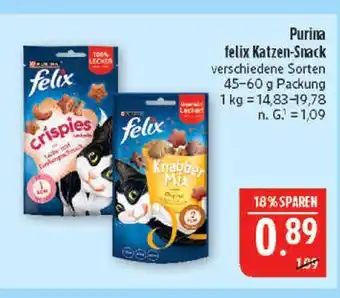 Marktkauf Purina felix katzen-snack crispies Angebot