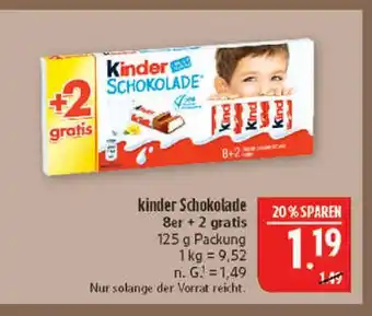 Marktkauf Kinder schokolade Angebot