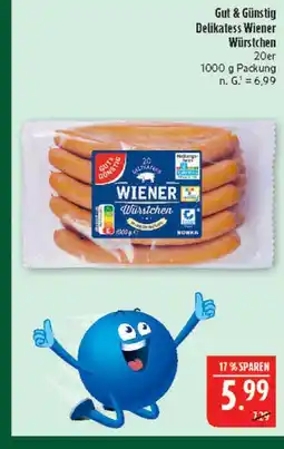 Marktkauf Gut & günstig delikatess wiener würstchen Angebot