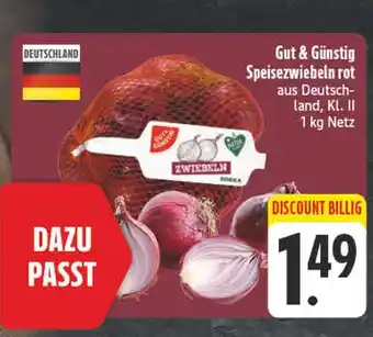 Edeka Gut & günstig speisezwiebeln rot Angebot