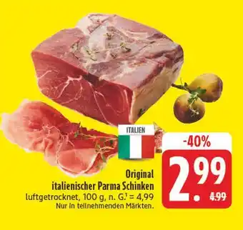 Edeka Original italienischer parma schinken Angebot