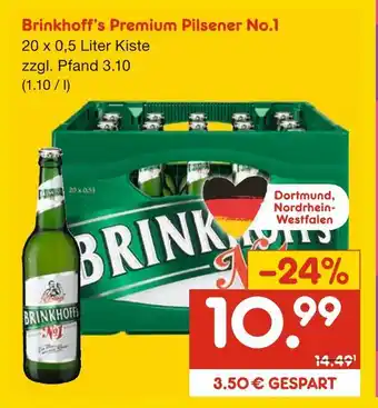 Netto Marken-Discount Brinkhoff's premium pilsener no.1 Angebot