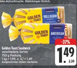 Edeka Golden toast sandwich vollkorn Angebot