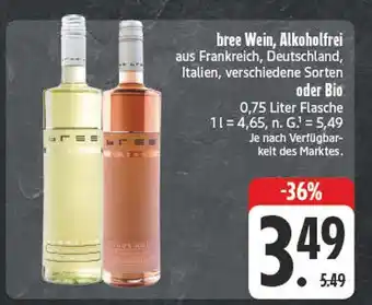 Edeka Bree wein, alkoholfrei Angebot