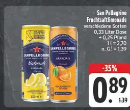 Edeka San pellegrino fruchtsaftlimonade Angebot
