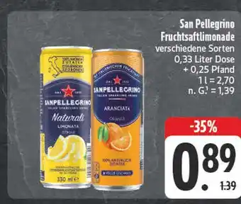Edeka San pellegrino fruchtsaftlimonade Angebot