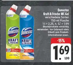 Edeka Domestos kraft & frische wc gel lime fresh Angebot