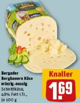 REWE Bergader Bergbauern Käse würzig-nussig Angebot
