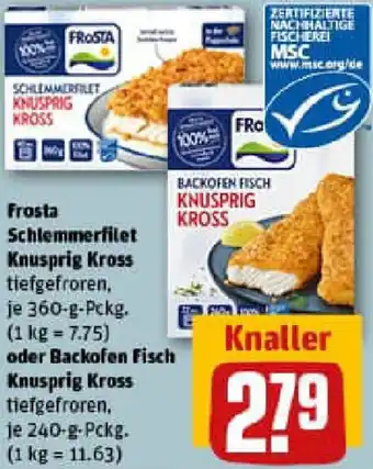 REWE Frosta Schlemmerfilet Knusprig Kross oder Backofen Fisch Knusprig Kross Angebot