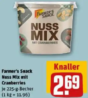 REWE Farmer's Snack Nuss Mix mit Cranberries Angebot