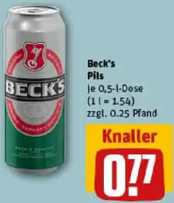 REWE Beck's Pils Angebot