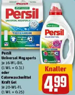 REWE Persil Universal Megaperts oder Colorwaschmittel Kraft Gel Angebot