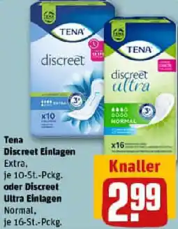 REWE Tena Discreet Einlagen oder Discreet Ultra Einlagen Angebot
