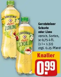 REWE Gerolsteiner Schorle oder Limo Angebot