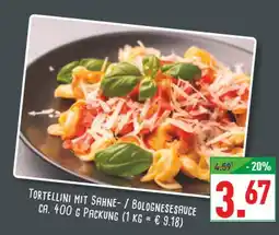 Marktkauf Tortellini mit sahne-/bolognesesauce Angebot