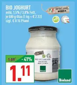 Marktkauf Bioland bio joghurt Angebot