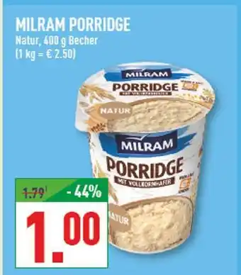 Marktkauf Milram porridge natur Angebot