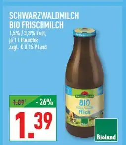 Marktkauf Schwarzwaldmilch bio frischmilch Angebot