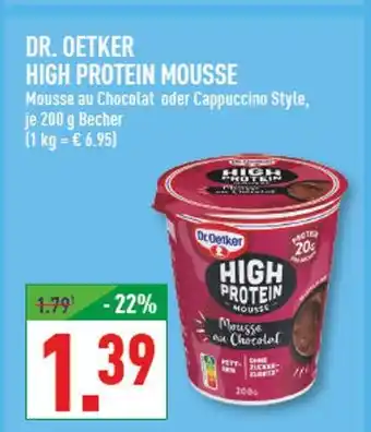 Marktkauf Dr. oetker high protein mousse mousse au chocolat Angebot